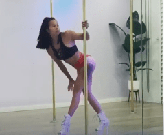 video image of woman dancing, hens parties, pole dancing, pole dancing classes, pole dancing classes melbourne