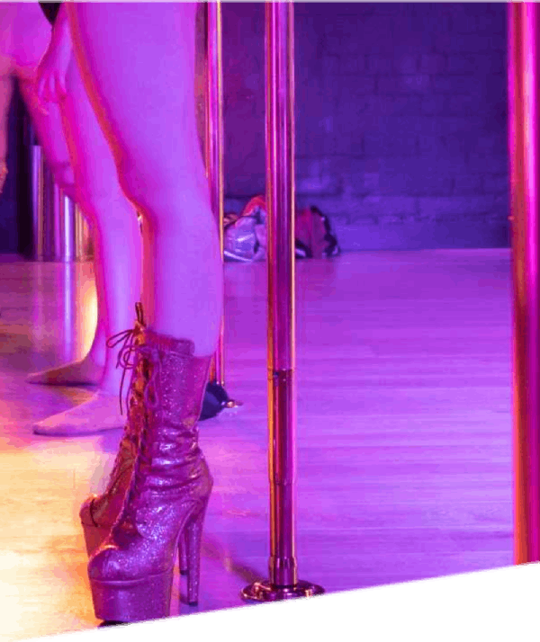 Pole dance heels in studio on Flinders lane in Melbourne CBD mobile view